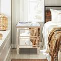 Etta Avenue™ Cimmero 2 Drawer Nightstand in Silver Rose Wood/Glass in Brown/Gray | 24.02 H x 19.69 W x 15.75 D in | Wayfair