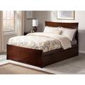 Harriet Bee Daury Full Solid Wood Panel Bed w/ Trundle Wood in Brown | 44.25 H x 57 W x 77.25 D in | Wayfair 33A97F16C40D456BB5F0475F54D90B91