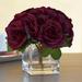 Latitude Run® Roses Floral Arrangement in Vase Silk | 8 H x 4 W x 6 D in | Wayfair 84B4E2726BD84B49ACFBCFA7BDD73906