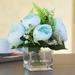 Latitude Run® Silk Peonies Floral Arrangements in Vase Silk | 8 H x 6 W x 6 D in | Wayfair AE3F22530FB142FD86BCF79147F8CE7B