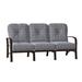 Woodard Fremont Patio Sofa Metal/Sunbrella® Fabric Included in Gray/Black/Brown | 35.5 H x 75.25 W x 35.75 D in | Wayfair 9U0420-48-43C