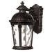 Lark Manor™ Analuiza 1 - Bulb Hammered Glass Outdoor Wall Lantern in Black | 12.5 H x 7 W x 8.3 D in | Wayfair B09AB21048A949018F74F970D657FA15