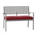 Woodard New Century Garden Outdoor Bench Metal in Gray | 34 H x 43.75 W x 23.75 D in | Wayfair 930004ST-72-44C