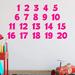 Zoomie Kids Numbers for Kids Classroom Educational Vinyls Wall Decal Vinyl in Pink | 17.5 H x 31 W in | Wayfair 2693A42B5D594D78AC59B9551105CFCB