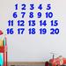 Zoomie Kids Numbers for Kids Classroom Educational Vinyls Wall Decal Metal in Blue | 22.5 H x 40 W in | Wayfair E39C642FECF9415B985C71F78DFC24B3