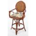 Bayou Breeze Van Swivel Counter & Bar Stool Upholstered/Wicker/Rattan in Brown | 41 H x 22 W x 18 D in | Wayfair 5B7A63F452954F75BD39379B8D7BF39C