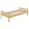 Erst-Holz Einzelbett Massivholzbett Kiefer natur 100x200 Futonbett mit Rollrost Jugendbett 60.32-10