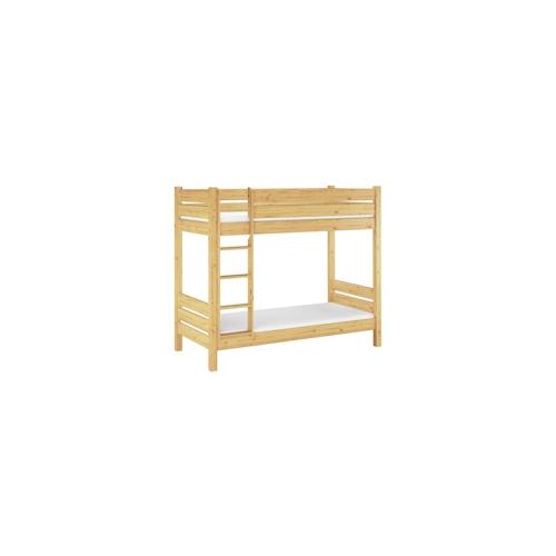 Erst-Holz Etagenbett in Überlänge 100x220 Stockbett stabil mit Matratzen Kiefer natur 60.16-10-220M