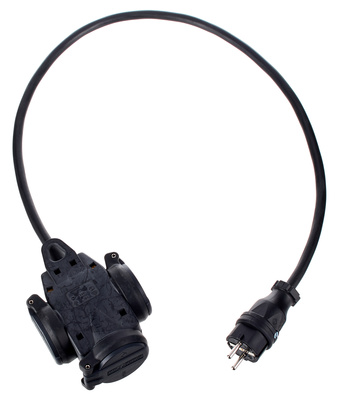 Stairville Mains Ext. 3-Way 1m 2,5 mm²