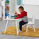 Liberty House Toys TF5197-W Writing Table and Chair Set with Construction Top,H440 x W600 x D400mm