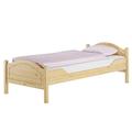 Erst-Holz Stabiles Bettgestell Kiefer natur 90x200 Einzelbett ohne Rollrost Jugendbett 60.30-09oR