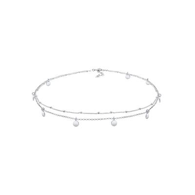 Elli Choker Layer Look Kugelkette Plättchen 925 Silber silberfarben Damen Image