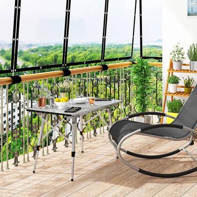Woltu - Campingtisch Klapptisch aus Alu Gartentisch Balkontisch Reisetisch zusammenklappbar, mit
