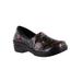 Women's Laurie Slip-On by Easy Street in Black Floral Bright Groovy (Size 7 1/2 M)