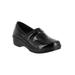 Wide Width Women's Lyndee Slip-Ons by Easy Works by Easy Street® in Black Patent (Size 9 W)