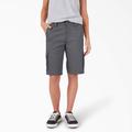 Dickies Women's Relaxed Fit Cargo Shorts, 11" - Graphite Gray Size 0 (FR888)