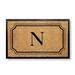 Pembrook Monogrammed Coco Door Mat - 30" x 48", C - Frontgate