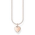 Thomas Sabo Women's Necklace Heart Rose Gold 925 Sterling Silver 38-45 cm Length