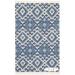 White 24 x 0.12 in Area Rug - Dash and Albert Rugs Marmara Geometric Hand Kilim Denim/Ivory/Indigo Area Rug | 24 W x 0.12 D in | Wayfair DA1365-23