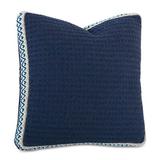 Eastern Accents Hampton by Barclay Butera Square Pillow Cover & Insert Polyester/Polyfill/Cotton Blend in Blue | 18 H x 18 W x 2 D in | Wayfair