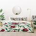 East Urban Home Natalie Baca Rayon Duvet Cover Set Microfiber in Green/Red | Queen Duvet Cover + 2 Shams + 1 Throw Pillow | Wayfair