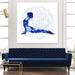 Bungalow Rose 'Yoga Flow VI' by Grace Popp - Wrapped Canvas Graphic Art Print Canvas, Cotton in Blue/White | 84 H x 84 W x 1.5 D in | Wayfair