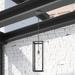 Steelside™ Tangier Dark Bronze 1 -Bulb 22.5" H Outdoor Hanging Lantern Glass/Metal in Brown | 22.5 H x 7 W x 7 D in | Wayfair