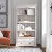 Kelly Clarkson Home Vivien Standard Bookcase Wood in Brown/White | 74.8 H x 39.37 W x 15.75 D in | Wayfair DABY2111 38684393