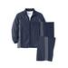 Men's Big & Tall Long Sleeve Colorblock Tracksuit by KingSize in Navy Colorblock (Size 6XL)