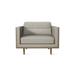 Armchair - Maria Yee Maxwell 36.25" Wide Armchair Wood/Fabric in Gray/Yellow/Brown | 32.25 H x 36.25 W x 32.5 D in | Wayfair 265-109120093FD5R08