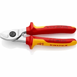 KNIPEX Kabelschere, mechanisch Einhand, Ø15mm, 50mm², L165mm, Isoliert, VDE geprüft Image