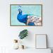 Oliver Gal Animals Bright Peacock Birds - Graphic Art on Canvas in Blue/Green/White | 20 H x 30 W x 1.5 D in | Wayfair 35312_30x20_CANV_XHD