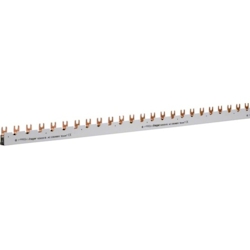 Hager Phasenschiene, 3ph, 26,25mm, 1000mm, 16qmm, 80A, Gabel, Isoliert, geeignet für Geräte mit Hilfsschalter, KDN381B Image