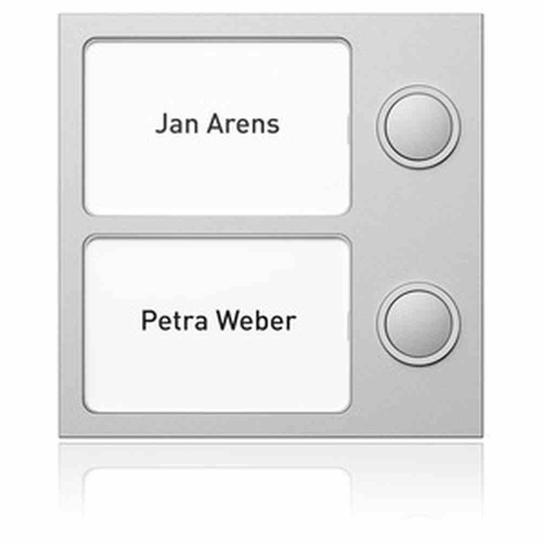 Ritto Portier Tastenmodul 2WE (2 Klingeltasten, 2 Namensschilder) silber, (Bus-System) Image