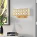 Willa Arlo™ Interiors Eraman 2 - Light Dimmable Armed Sconce Metal/Fabric in Yellow | 7.75 H x 15 W x 3.9 D in | Wayfair