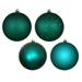 Vickerman 661994 - 4" Dark Teal 4 Finish Ball Christmas Christmas Tree Ornament (12 Pack) (N591041A)