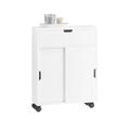 SoBuy® BZR31-W, Bathroom Cabinet Storage Shelf on Wheels, Bathroom Toilet Paper Storage Cabinet