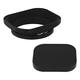Haoge LH-E52T 52mm Square Metal Screw-in Lens Hood with Metal Cap for 52mm Canon Nikon Sony Leica Voigtlander Nikkor Panasonic Pentax Contax Olympus Lens and Other Lens with 52mm Filter Thread
