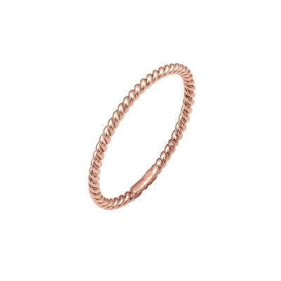 Elli PREMIUM Twisted Gedreht Basic Minimal Look 750 Roségold 58 Damen Image