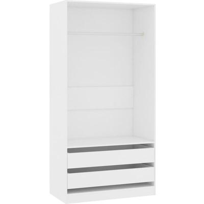 Kleiderschrank,Aufbewahrungsschrank Weiß 100x50x200 cm Holzwerkstoff vidaXL