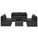 Latitude Run® Patio Furniture Set 5 Piece Patio Sectional Sofa w/ Table Poly Rattan Synthetic Wicker/All - Weather Wicker/Wicker/Rattan | Wayfair