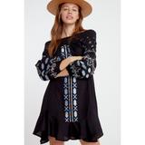Anthropologie Dresses | Anthro Ranna Gill Grette Embroidered Tunic Dress | Color: Black/Blue | Size: Various