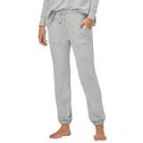 Plus Size Women's Marled Knit Jogger Pants by ellos in Marled Grey (Size 18/20)