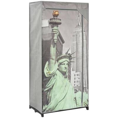 Vidaxl - Kleiderschrank 75×45×160 cm New York Stoff