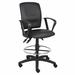 Ebern Designs Rossi Plus Counter Drafting Chair Upholstered/Metal in Black | 46 H x 17.5 W x 2 D in | Wayfair 78E56D0D0D1043D2A5A07B26303AB250