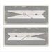 Stupell Industries Simple Laundry Clothespins Distressed Grey Design by Daphne Polselli - 2 Piece Graphic Art Print Set on Canvas in White | Wayfair