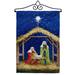 Breeze Decor Nativity of Jesus 2-Sided Polyester 19 x 13 in. Flag Set in Blue/Brown | 18.5 H x 13 W in | Wayfair BD-NT-GS-114214-IP-BO-02-D-US18-WA