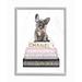 Stupell Industries Dashing French Bulldog & Iconic Fashion Bookstack - Graphic Art Print on Canvas in Green | 20 H x 16 W x 1.5 D in | Wayfair