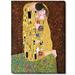 Vault W Artwork The Kiss by Gustav Klimt Picture Frame Painting on Canvas in Green | 48 H x 36 W x 2 D in | Wayfair