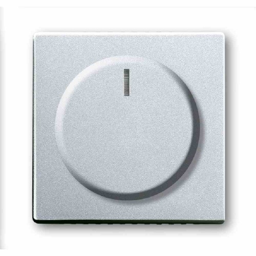 Busch-Jaeger Drehknopf, Dimmer, aluminium-silber, glänzend, ohne ISO Aufdruck, Kontrollfenster/Lichtauslass Image